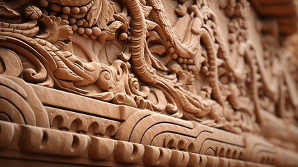 Obraz premium a carving in a stone wall