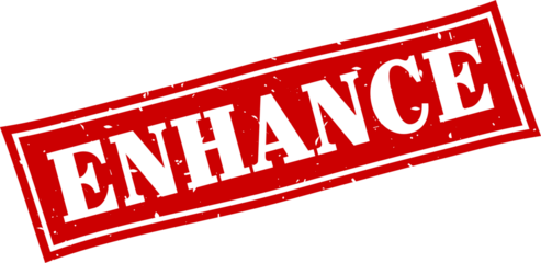 Enhance square grunge rubber stamp