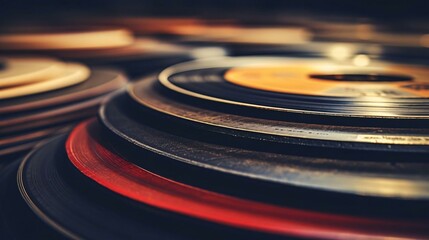 a close up of a record player