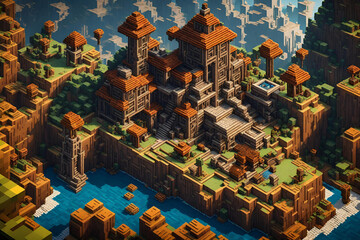 Dive into the surreal and captivating world of AI-enhanced Minecraft Witness the remarkable beauty and complexity of artificial intelligence-generated scenes, each a work of art