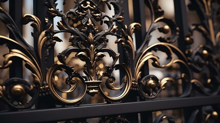 a metal gate with a design