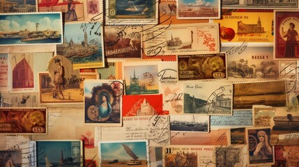 a wall with many posters on it