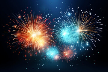 Fototapeta premium FIREWORKS EXPLODING.