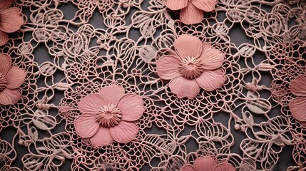 a group of white flowers pattern on curtain