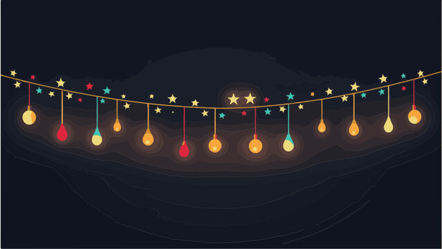 Guirlandes de No&euml;l, boules de No&euml;l lumineuses, par IA g&eacute;n&eacute;rative