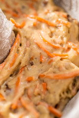 Carrot bundt cake with cream cheese frosting