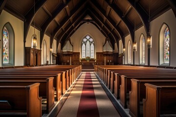 Fototapeta premium Christmas modern interior of church
