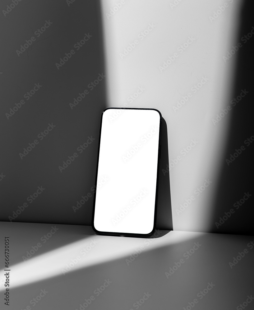 Poster mobile screen mockup. smart phone display mock up