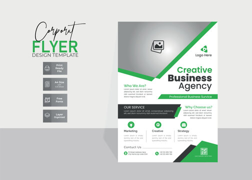 Simple modern corporate business flyer design template
