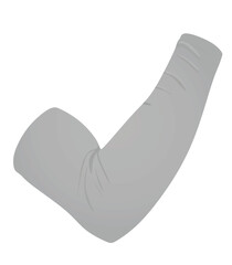 Grey elbow support. vector illustration