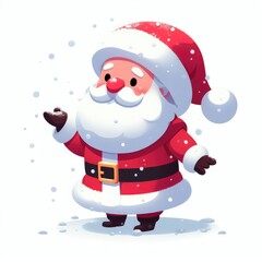 Santa claus christmas background isolated on white