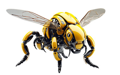 Technicolor Robotic Bumblebee on isolated background