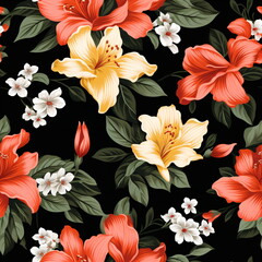 Seamless Floral Pattern Illustration: Exquisite Floral Texture and Design