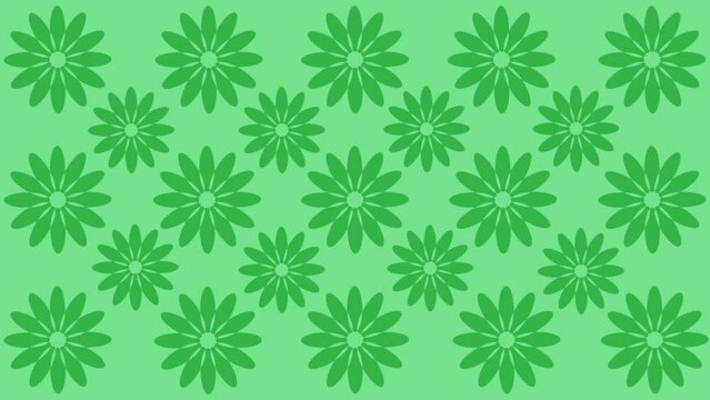 animated background of a rotating abstract flower model one with a green screen