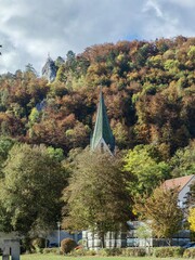 Monastery View Blaubeuren in Autumn. South Germany.