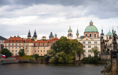 Prague landscape and old architecture