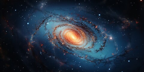 A Spiral Galaxy Illuminated by Blue Lights