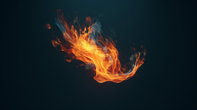 Des flammes et du feu sur un fond noir. Arri&egrave;re-plan pour conception et cr&eacute;ation graphique.