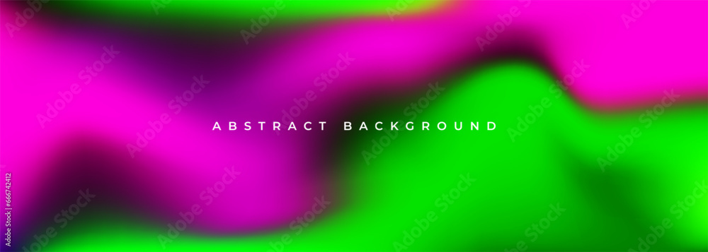 Aufkleber bright green and pink holographic background. abstract pink and green liquid gradient creative banne