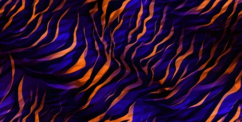 Fotobehang Leopard skin print seamless hand drawn neon colors pattern  © Oksana