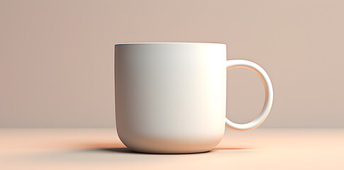 White ceramic mug mock up isolated on white background