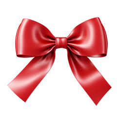 Elegant red ribbon and bow clip art