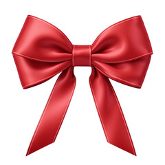 Elegant red ribbon and bow clip art