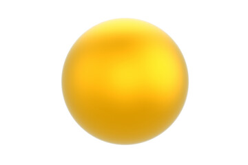 Golden sphere render on a white background
