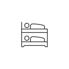 Bunk bed icon. Bedroom symbol modern, simple, vector, icon for website design, mobile app, ui. Vector Illustration