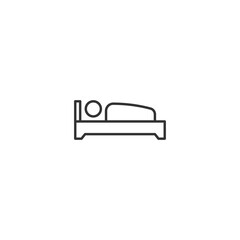 Single bed icon. Hotel symbol modern, simple, vector, icon for website design, mobile app, ui. Vector Illustration