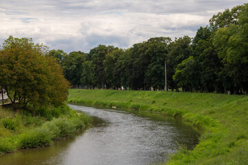 landscape with river and trees