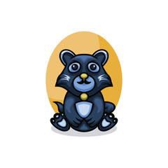 Cute raccoon animal design vector
