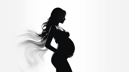 pregnant woman illustration.
