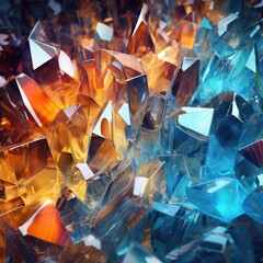 background with glass cubes like diamonds