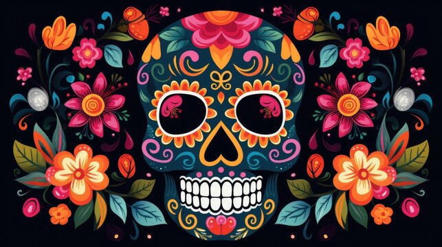 Day of the Dead skull background