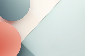 minimal geometry triangle and circle shape pastel colors background