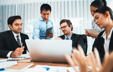 Diverse of business people from various ethnic group working in modern office environment....