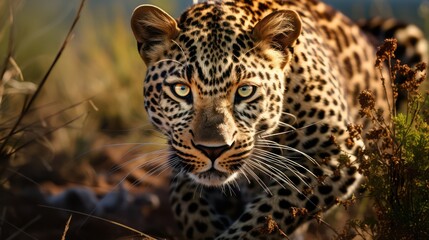 Obraz premium Animal Photography, Leopard in nature