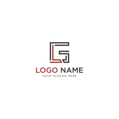 initial letter LG logo design template vector stock
