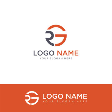 initial letter RG logo design template vector stock