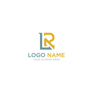 initial letter LR logo design template vector stock