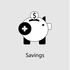 Health Savings icon with editable stroke.