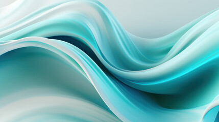 Stylish Aqua and Green Flowing Waves for Artistic Creations