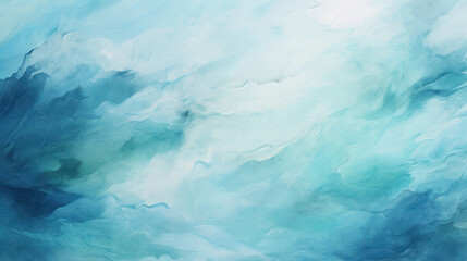 Abstract Waveforms in Shades of Aqua and Blue for Trendy Covers - obrazy, fototapety, plakaty