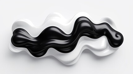 Wavy technological background. A fluid plastic form. Dynamic background for graphic design.