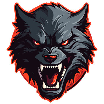 angry wolf mascot logo design vector with modern illustration ai generated