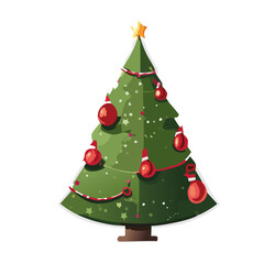 christmas tree isolated on white