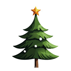 Obraz premium christmas tree isolated on white