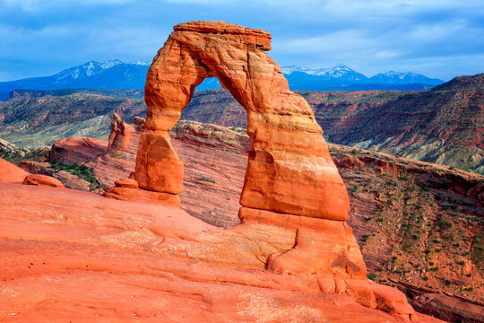 Delicate Arch Sunset,.Arches National Park,Utah,USA - Powered by Adobe