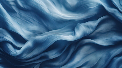 Obraz premium Elegant Navy Blue Fabric Folds: A Creative Touch for Fashion Designs